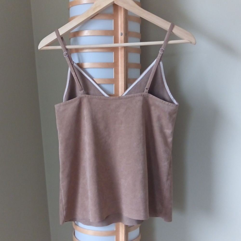 Ptp15" Wilfred Faux Suede Tan Camisole Top - Picture 3 of 16
